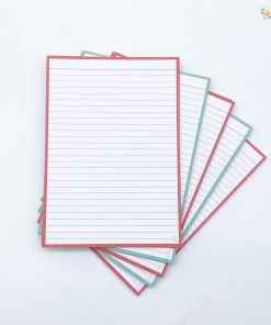 Leitner Flashcards DUO Karteikarten A5 Liniert Minz-Pfirsich-Eistee