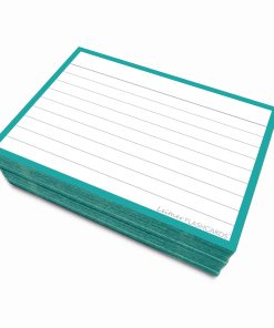 Leitner Flashcards Karteikarten A7 Türkis Liniert