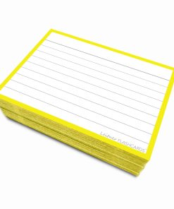 Leitner Flashcards Karteikarten A7 Gelb Liniert