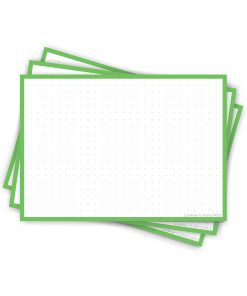 Leitner Flashcards Karteikarten A6 Grün Dotted