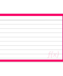 Leitner Flashcards Karteikarten A7 Mathematik pink liniert
